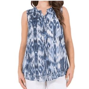 NWT Cristina B Womens Sleeveless Top‎ Blue M